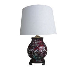 Japanese Enamel and Cloisonne Lamp / Urn