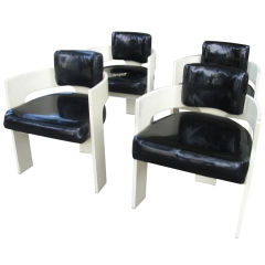 Set of 4 bent wood armchairs by Thayer Coggin dated 1968