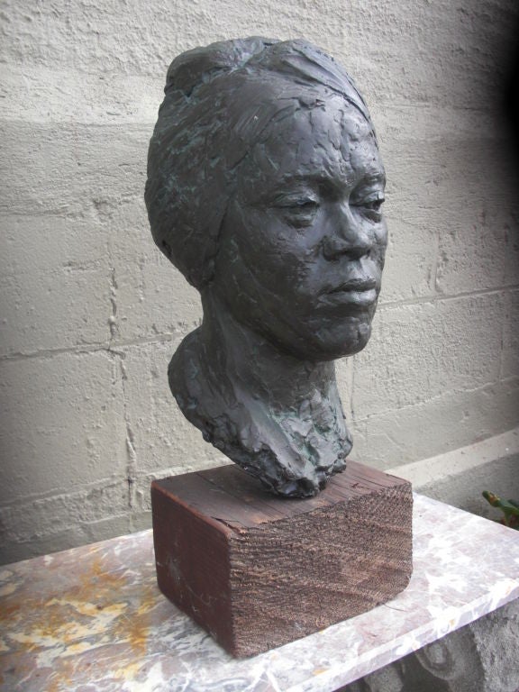 Plaster portrait bust of an African American  woman 1