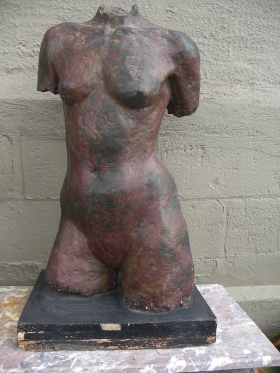 Vintage plaster female nude