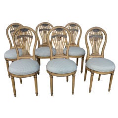 Set of 6 1960's balloon back dining chairs