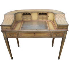 1940's "carleton" paint decorated and silver leafed desk