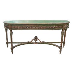 Large early 20th cent. Louis XVI style demi-lune console table