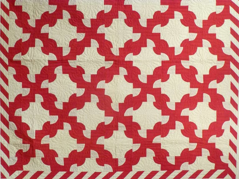 Cotton Antique Pieced Quilt.  