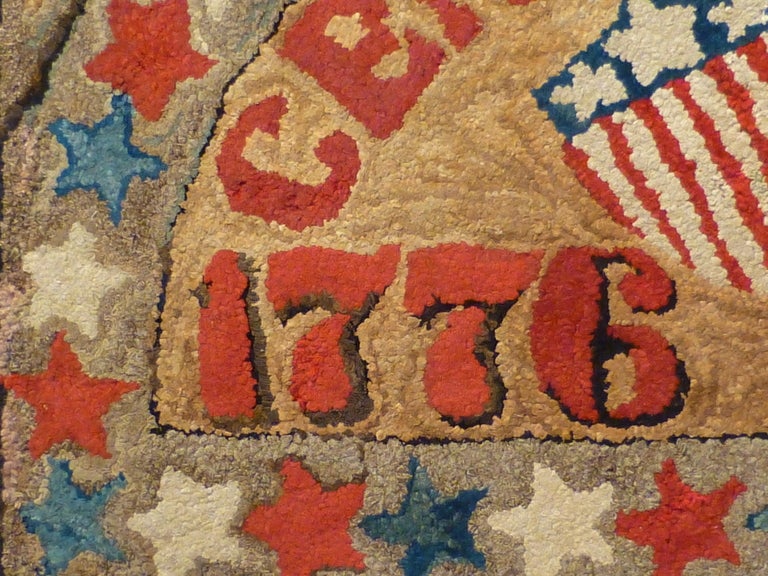 American Centennial Hooked Rug.