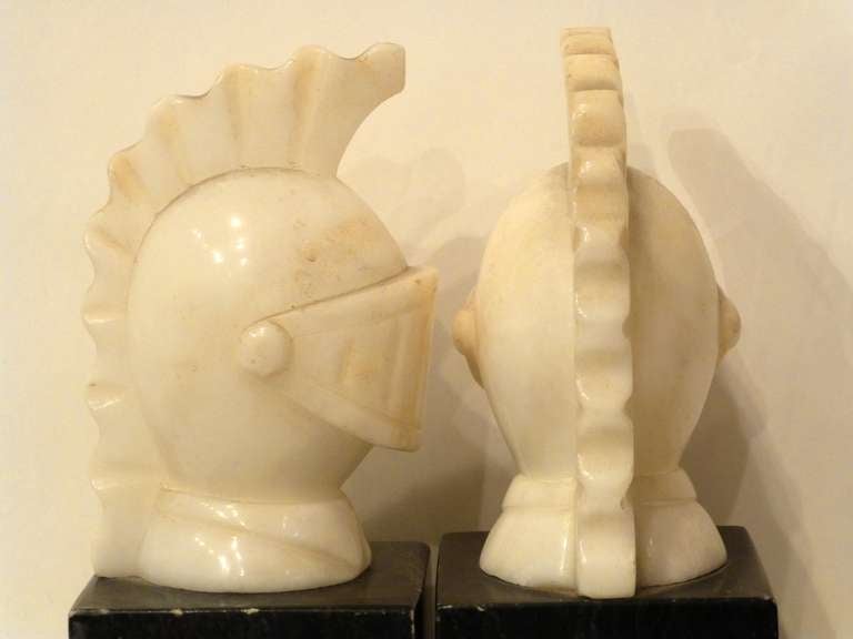 20th Century Pair of Marble Bookends.