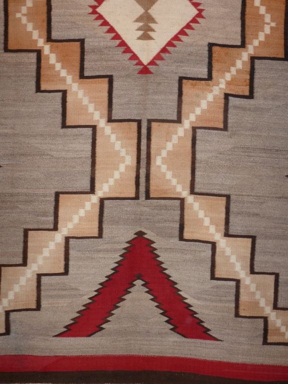 Large, finely woven Navajo rug.  Striking design.  Mint condition.