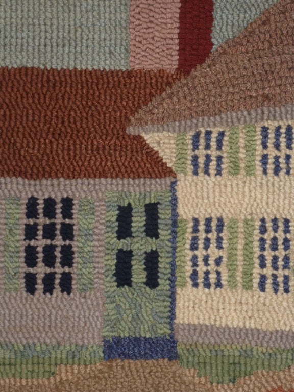 Hooked Rug. Traditional American Country House. For Sale at 1stdibs