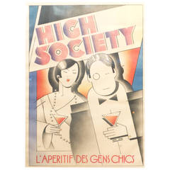 "High Society" Framed Vintage Poster