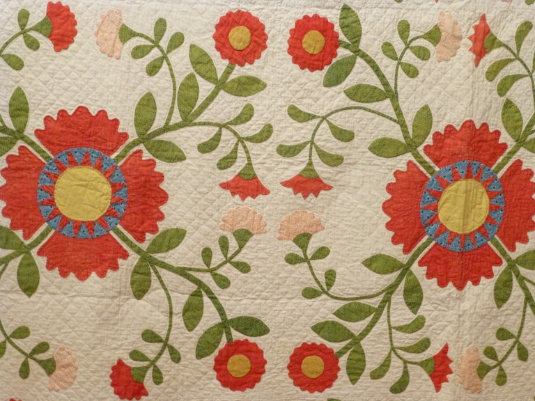 American Antique Applique and Pieced Quilt