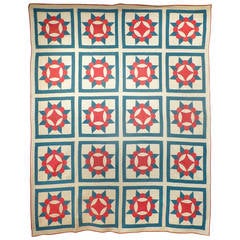 Antique Quilt "Crown of Thorns" 9