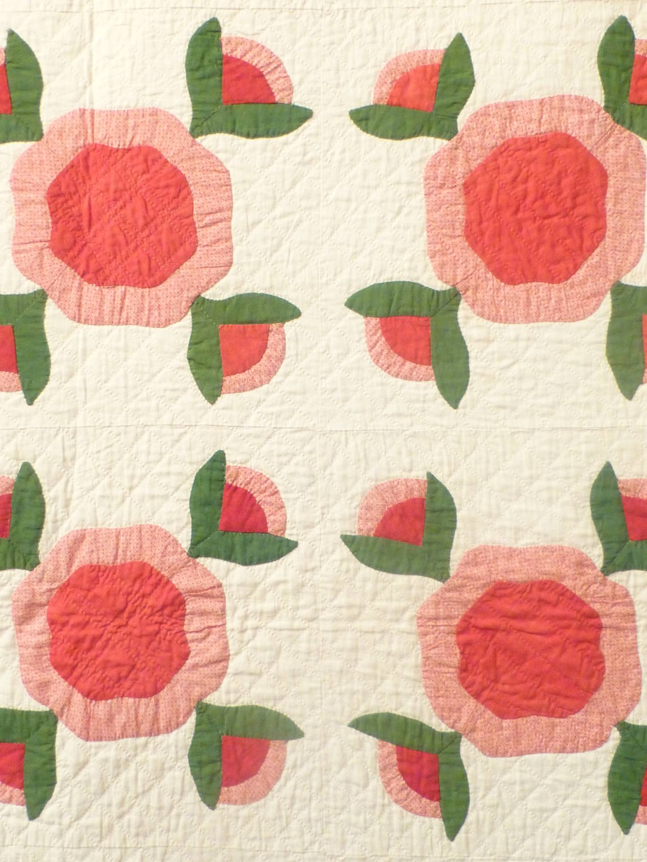 Antique Quilt "Rose of Sharon" For Sale at 1stdibs
