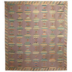 "Log Cabin-Courthouse Steps" Antique Quilt 2