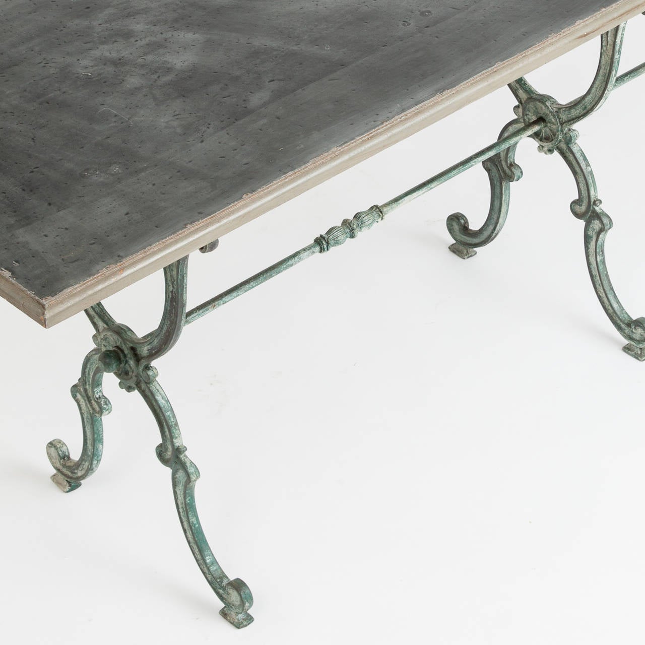 French Zinc Topped Bistro Table, circa 1920 at 1stDibs
