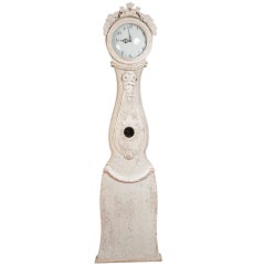 Swedish Bridal Clock with Carved Crown, circa 1820