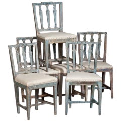 A set of Six Swedish Dining Room Chairs