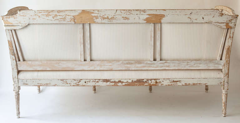 Wood Swedish Gustavian Period Bench, Circa 1780