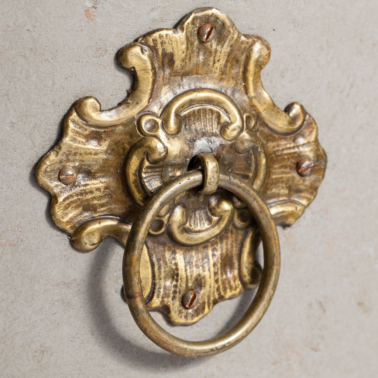 Brass Swedish Baroque Period Serpentine Chest of Drawers, circa 1760