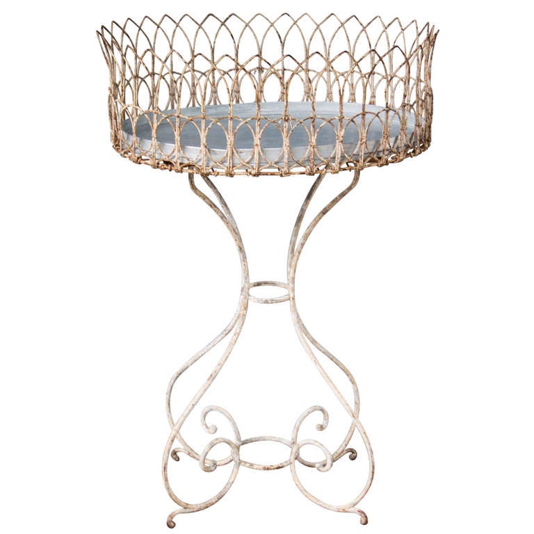 A Wrought Iron Plant Stand/ Jardiniere Victorian Period. at 1stDibs
