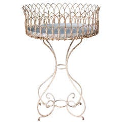 A Wrought Iron Plant Stand/ Jardiniere Victorian Period.