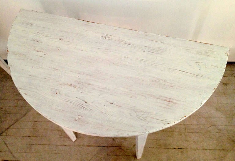 Gustavian A pair of Swedish dem-lune tables