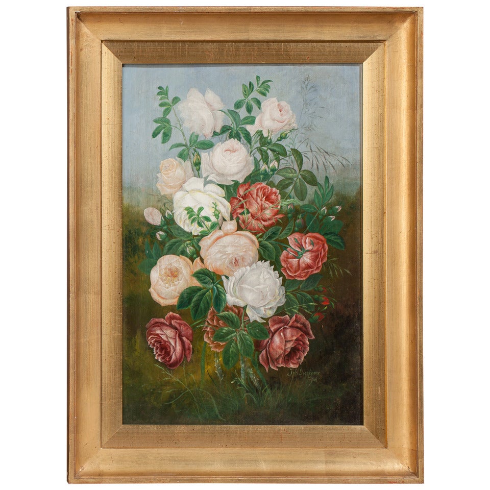 Late 19th Century Flower Painting by Durieux