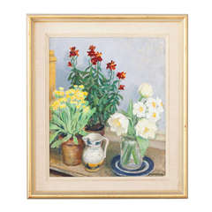 Still Life Painting of Flowers by Maj Jerndahl