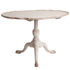 Swedish Rococo Period White Painted Flip-Top Table, circa 1760