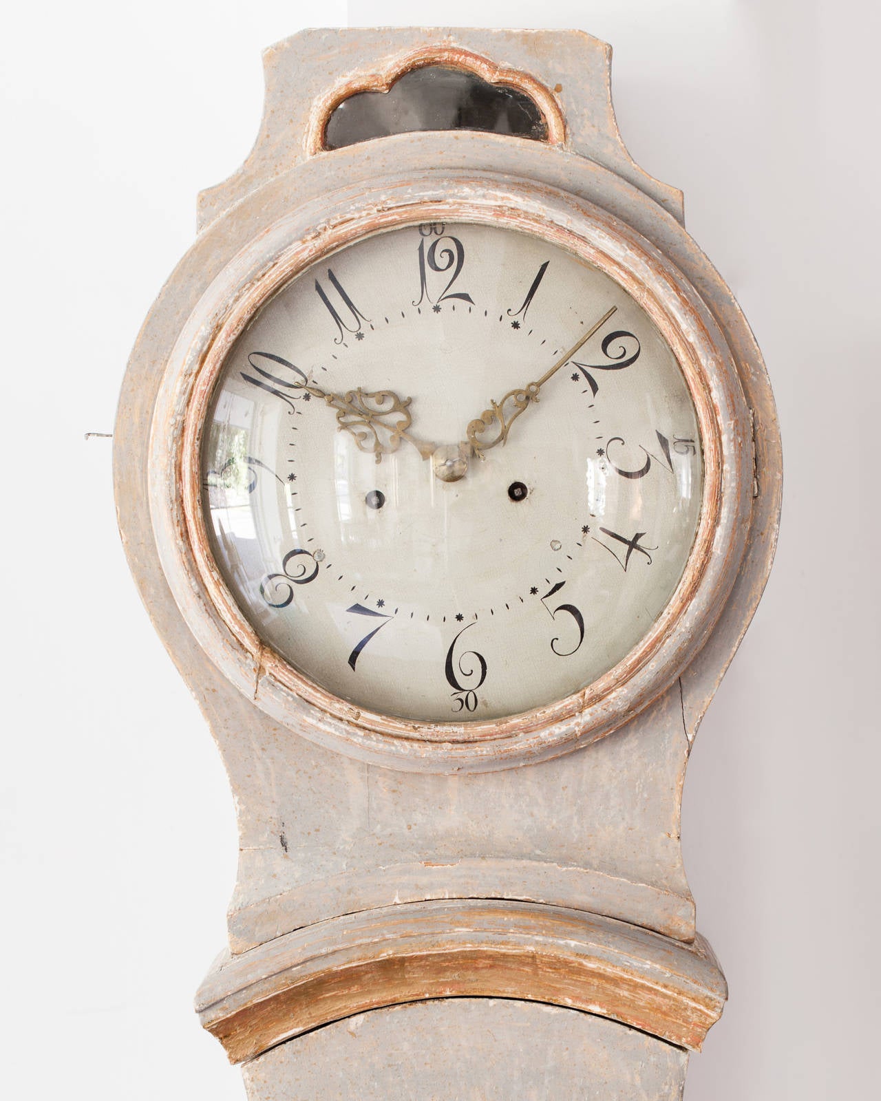 Swedish Rococo Period Tall Case Clock, circa 1760 In Excellent Condition In New Preston, CT