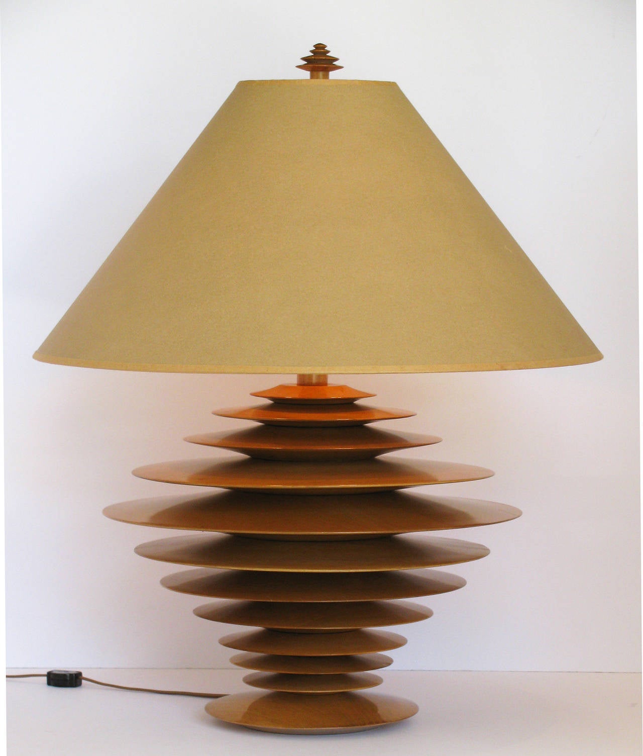 A stunning table lamp by designer Shepard Vineburg, Los Angeles, California. 