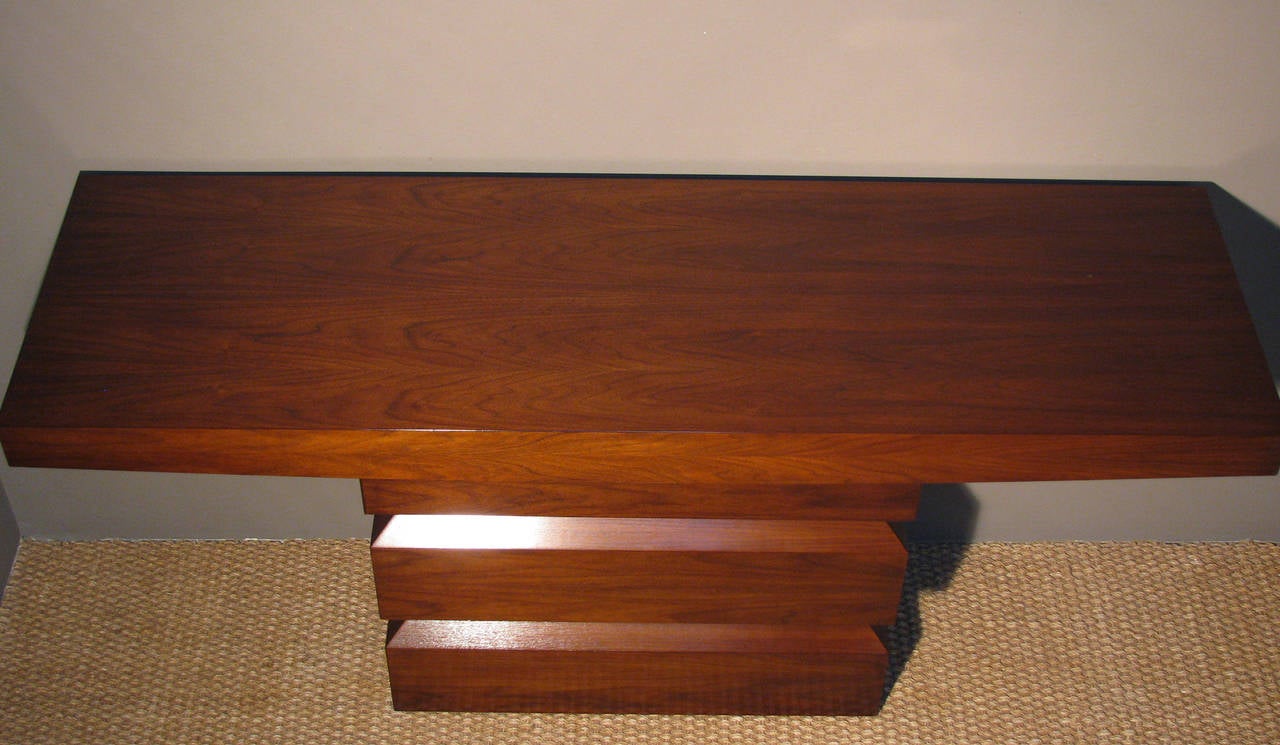 Hand-Crafted Walnut Console by Peter Alexander For Sale