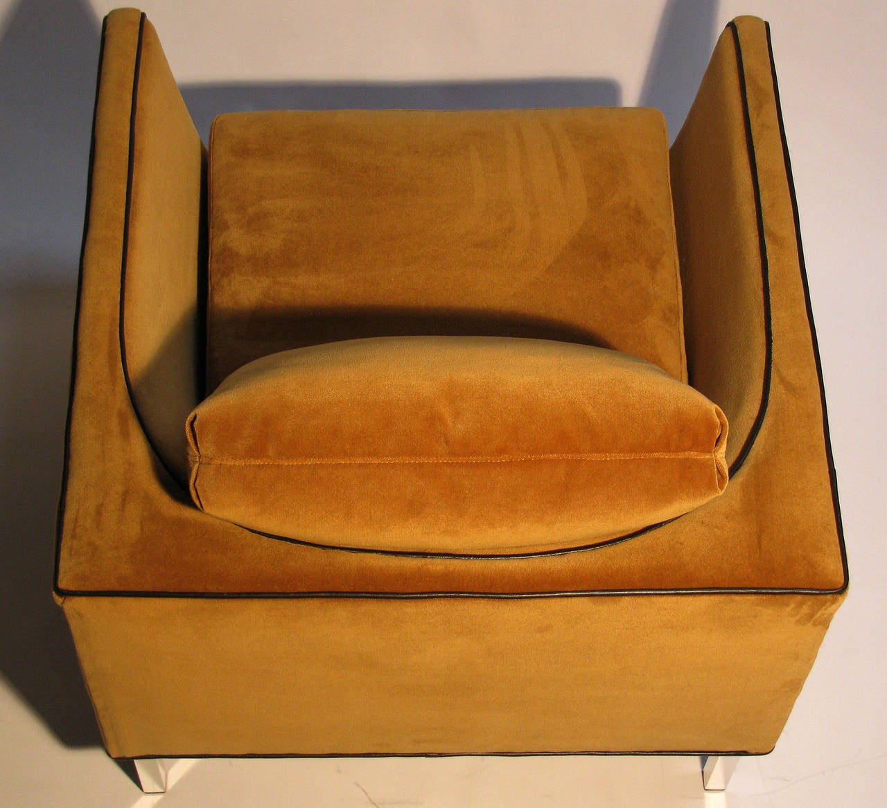 American Pair of Lounge Cube Chairs by Selig