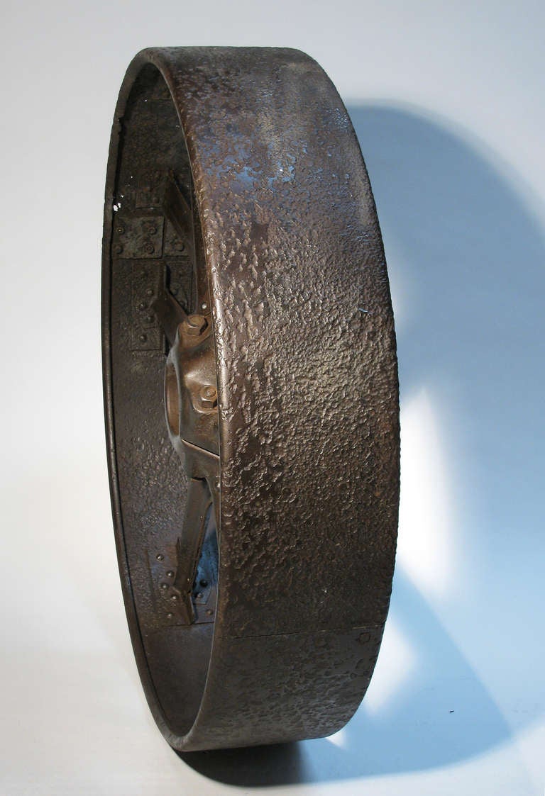 Industrial Steel Flywheel at 1stdibs
