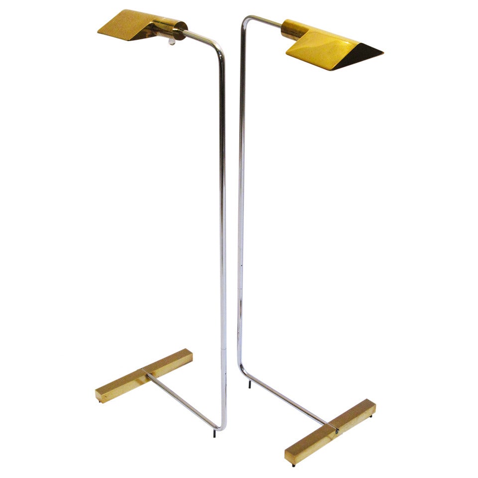 Adjustable Pair of Reading Lamps by Cedric Hartman