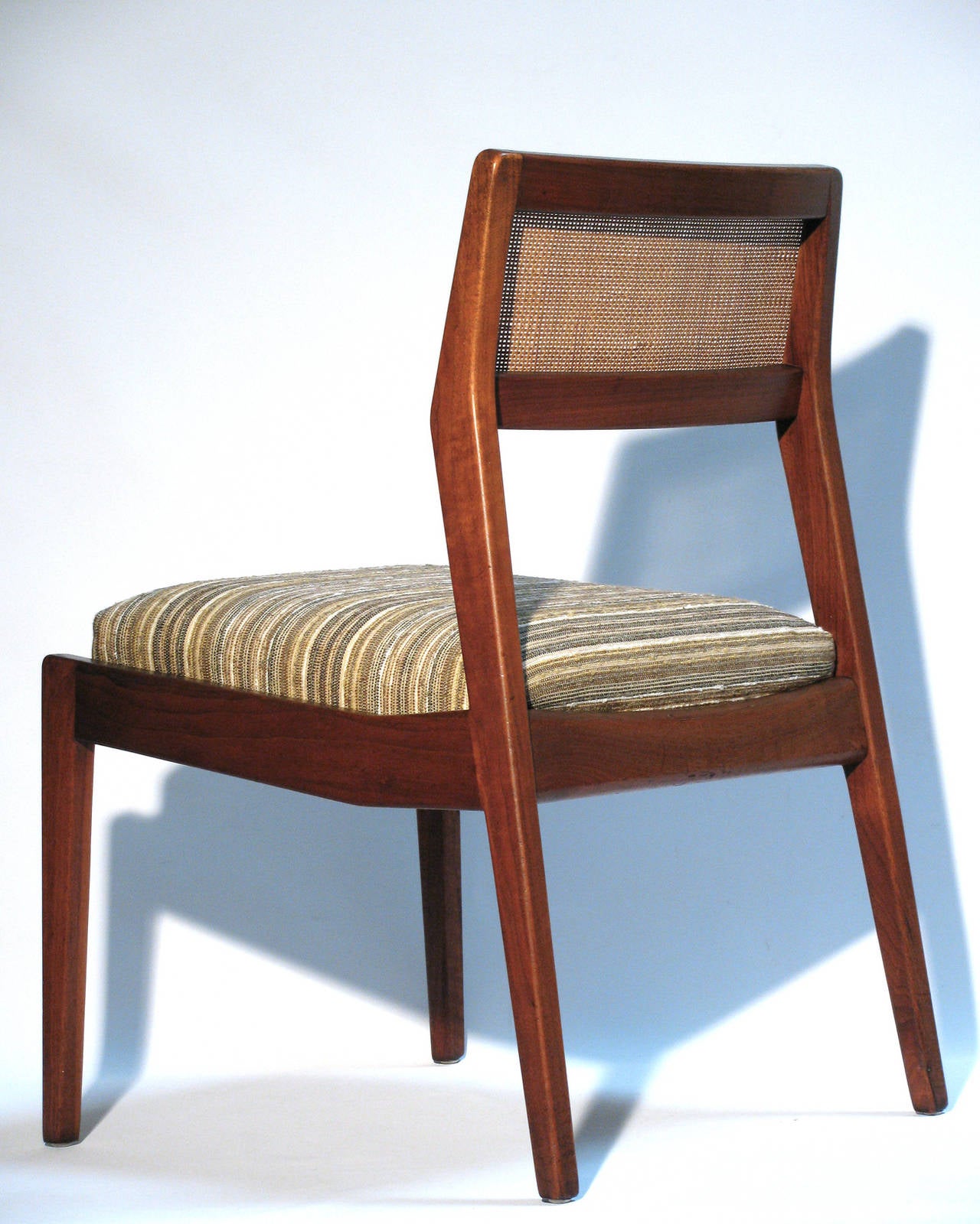 Mid-Century Modern Set of Four Walnut Chairs by Jens Risom