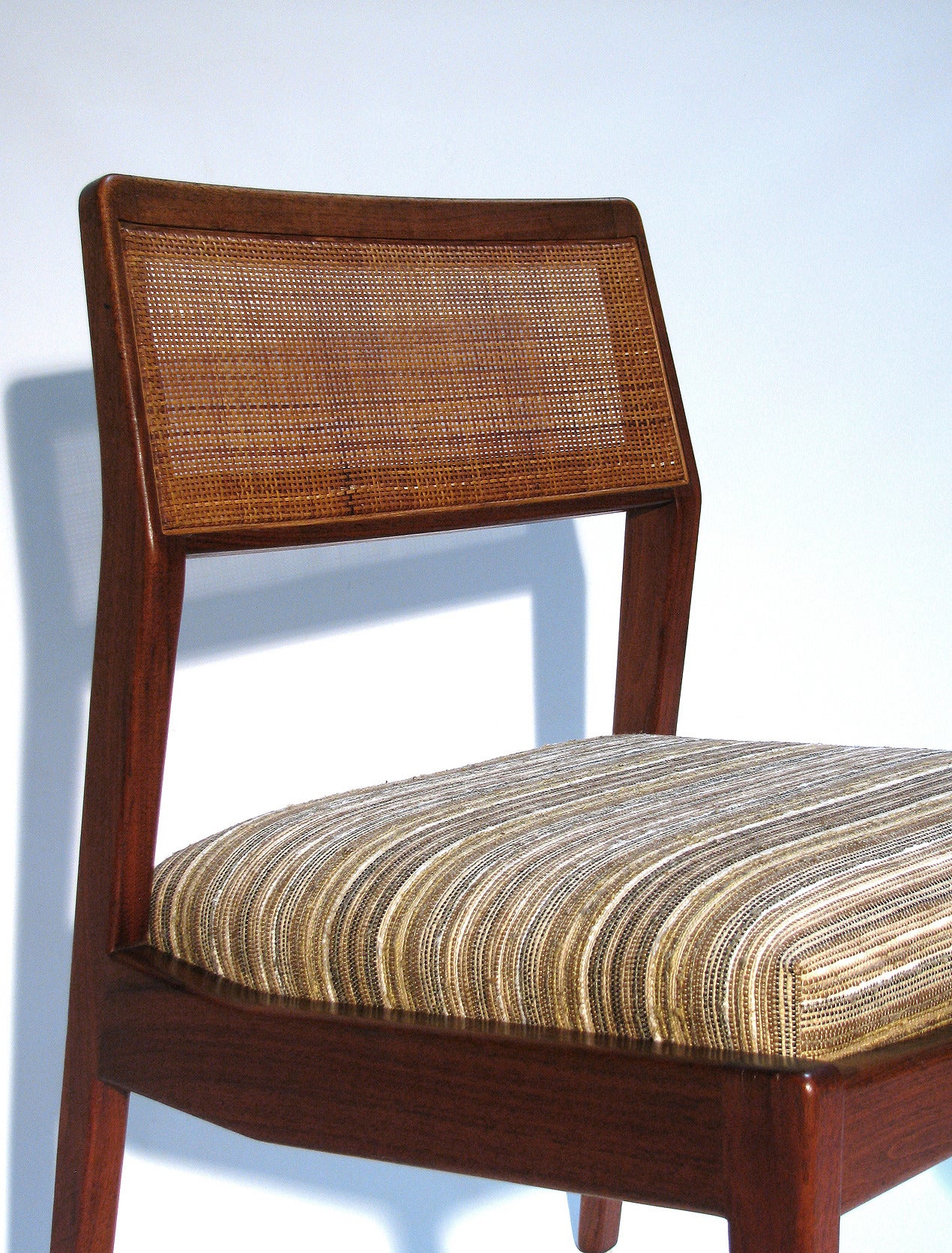 Mid-20th Century Set of Four Walnut Chairs by Jens Risom