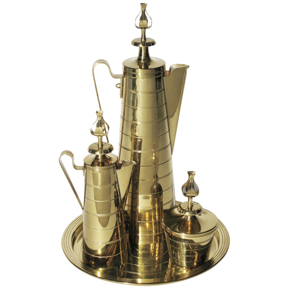 Tommi Parzinger Brass Coffee Set