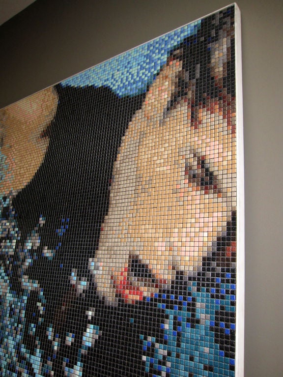 Massive Framed Italian Mosaic In Excellent Condition For Sale In Austin, TX