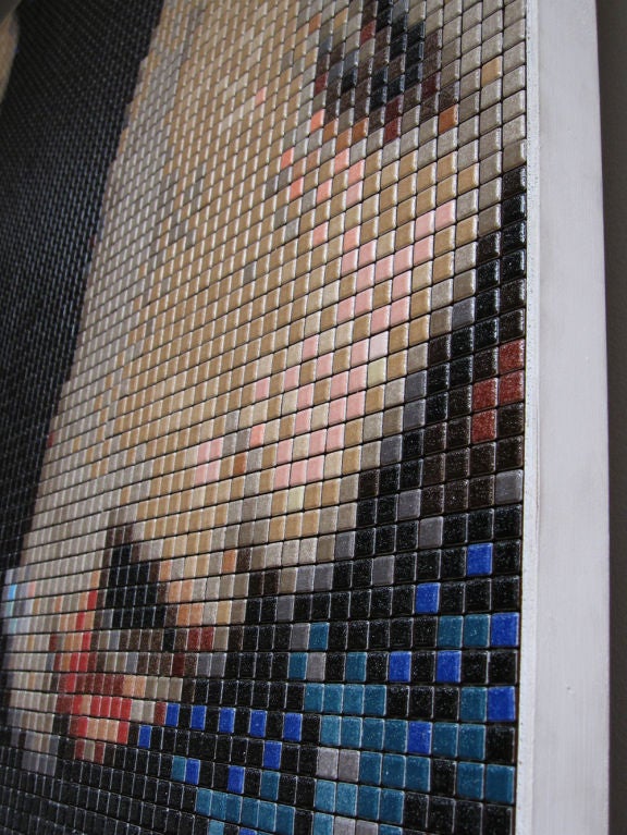 Contemporary Massive Framed Italian Mosaic For Sale
