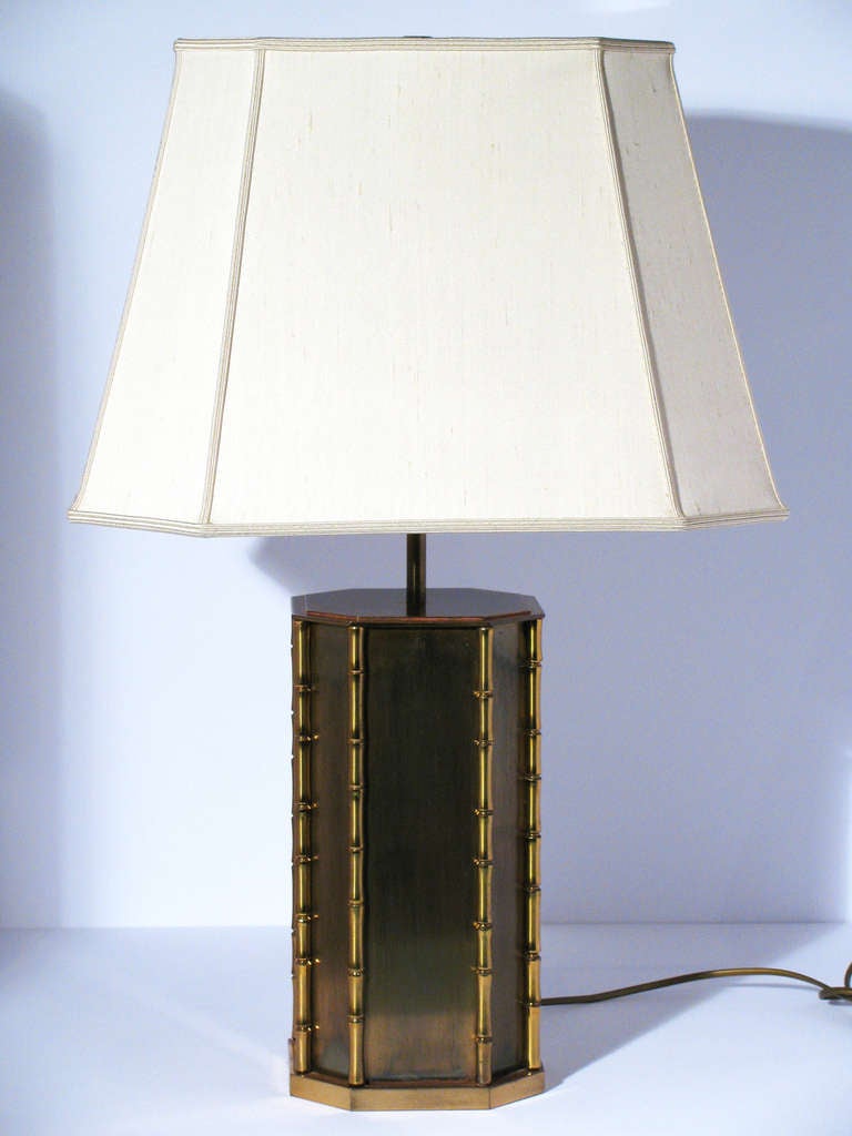 Brass Pair of Maison Charles Table Lamps