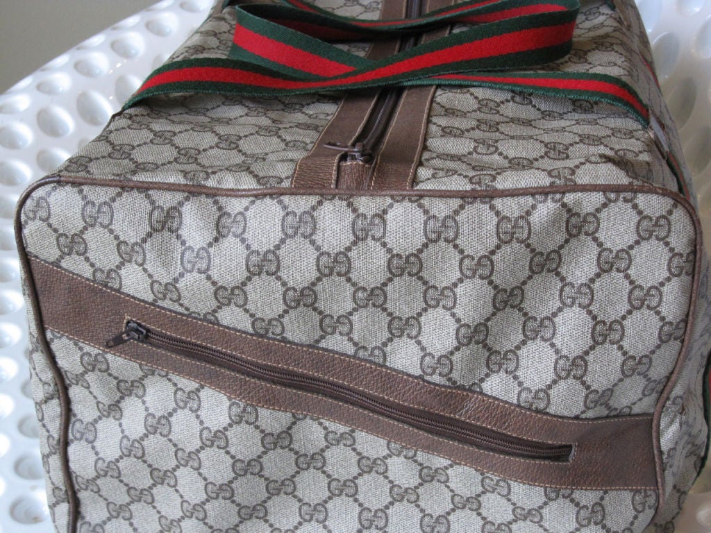 Leather A large GUCCI Monogram Travel Bag Duffle