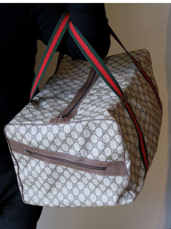 A large GUCCI Monogram Travel Bag Duffle 1