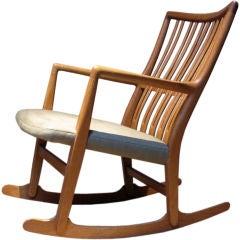 Vintage A Hans Wegner Rocking Chair