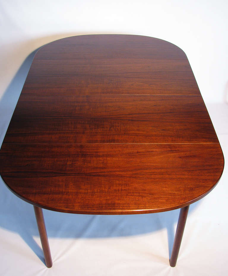 Scandinavian Modern Rosewood Expandable Dining Table by Folke Ohlsson for DUX