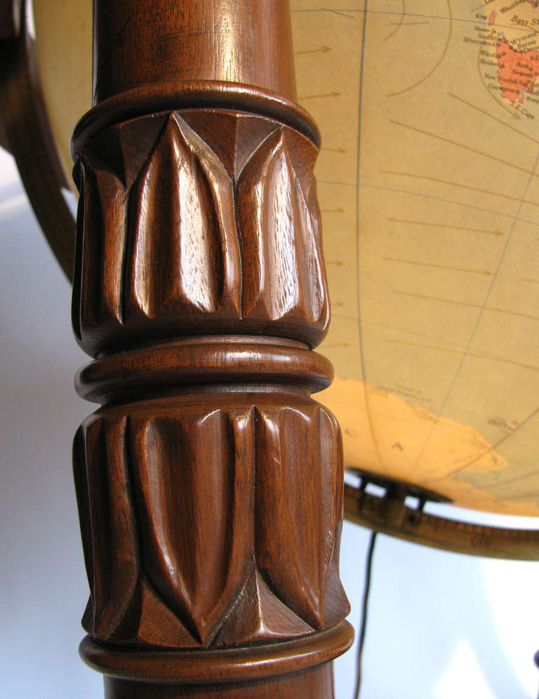 Monumental Replogle Terrestrial Globe with Neoclassic Style Base 1