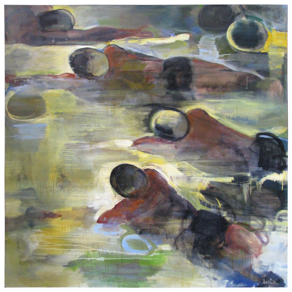 Frank Troia "Swimmers" Oil on Canvas