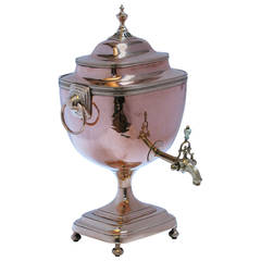 Neoclassic Copper and Brass Samovar