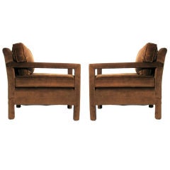 A Pair of Milo Baughman Club Chairs A Pair of Milo Baughman Club Chairs