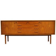 Vintage German Modernist Teak Credenza