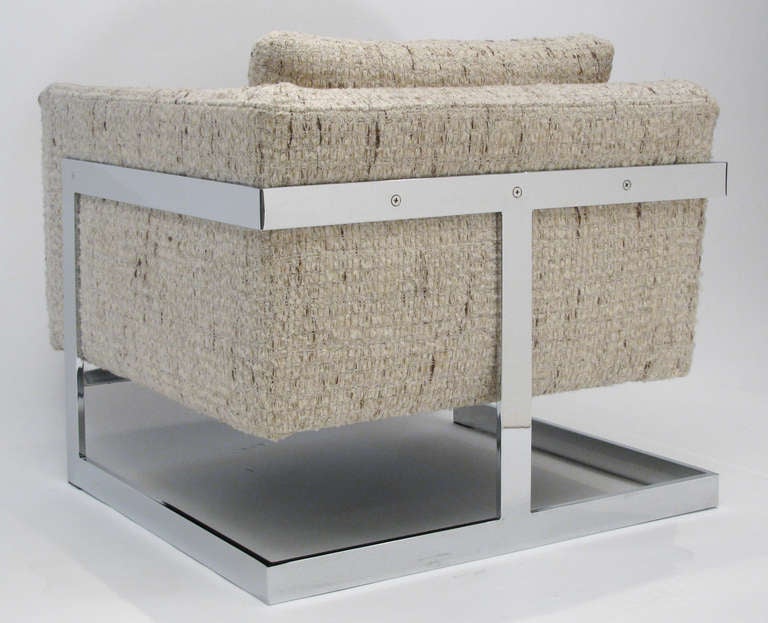 Milo Baughman Large Cube Chairs at 1stdibs